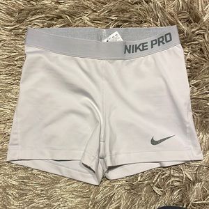 Nike Pro White Spandex Shorts Size Medium